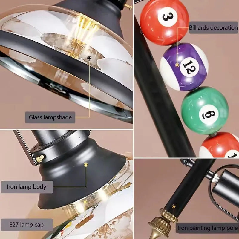 Lustre LED Sophie Nordic Rétro Billard Suspension