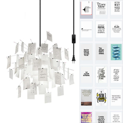 Élise Paper Art Plug-In Hanging Chandelier