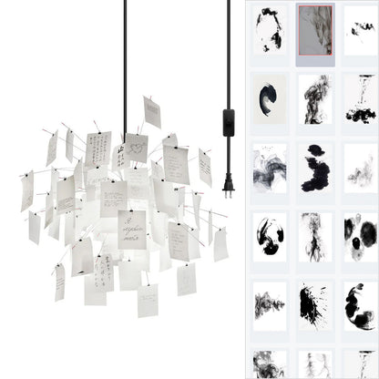 Élise Paper Art Plug-In Hanging Chandelier