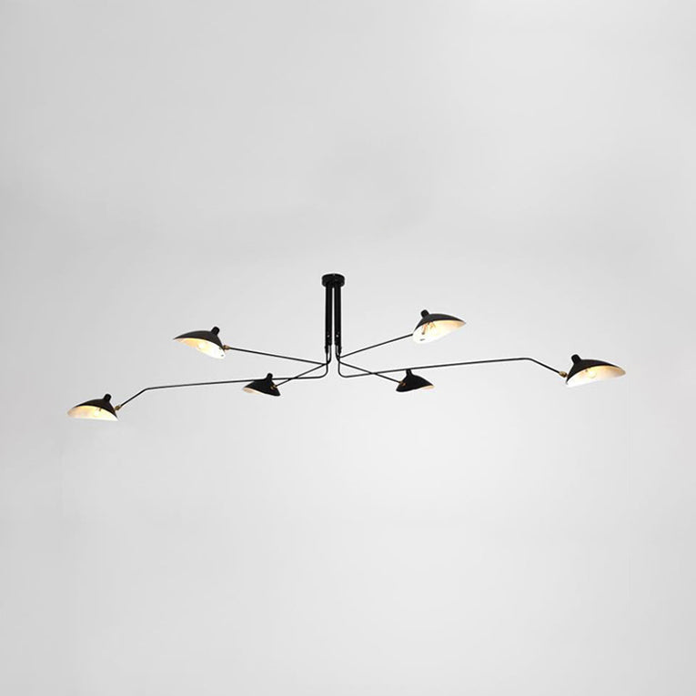 Plafonnier Élise en métal noir moderne bec de canard 2/3/5 lumières