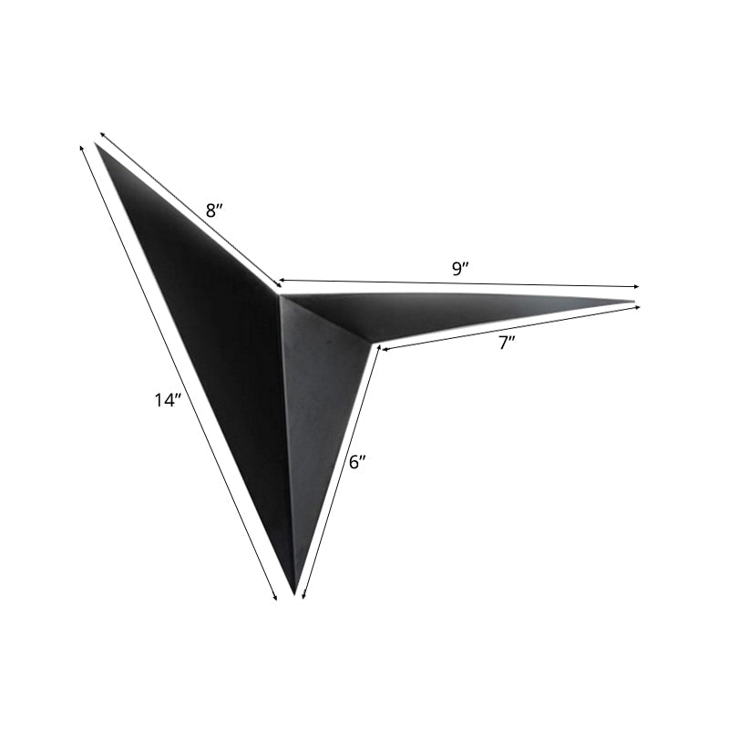 Applique murale LED Adélie Polygon noir/blanc moderne