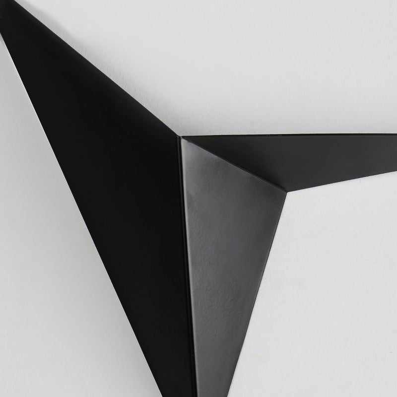 Applique murale LED Adélie Polygon noir/blanc moderne