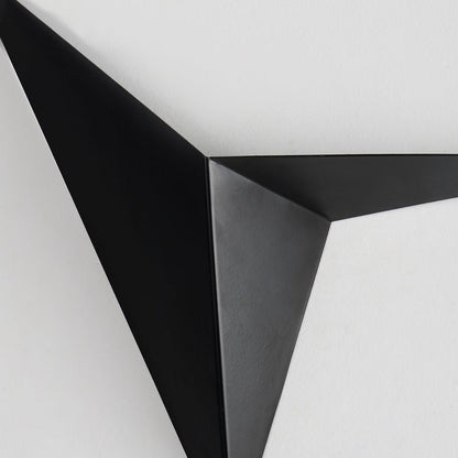 Applique murale LED Adélie Polygon noir/blanc moderne