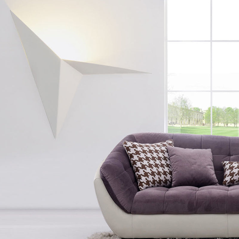 Applique murale LED Adélie Polygon noir/blanc moderne