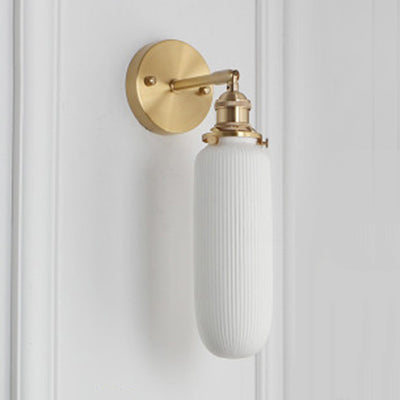 Élodie Porcelain Wall Lamp with Brass Socket