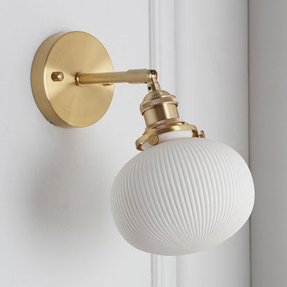 Élodie Porcelain Wall Lamp with Brass Socket