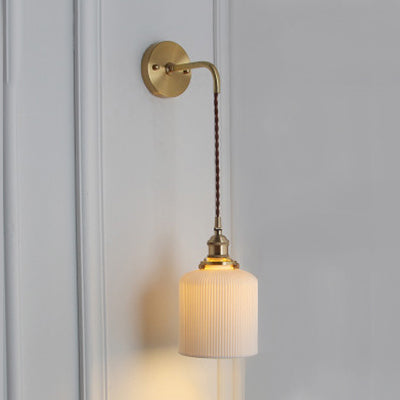 Élodie Porcelain Wall Lamp with Brass Socket