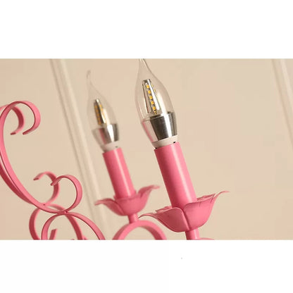 Clémence Bougie Rose et Lustre en Cristal