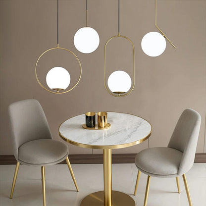 Elena Scandinavian Glass Pendant Light