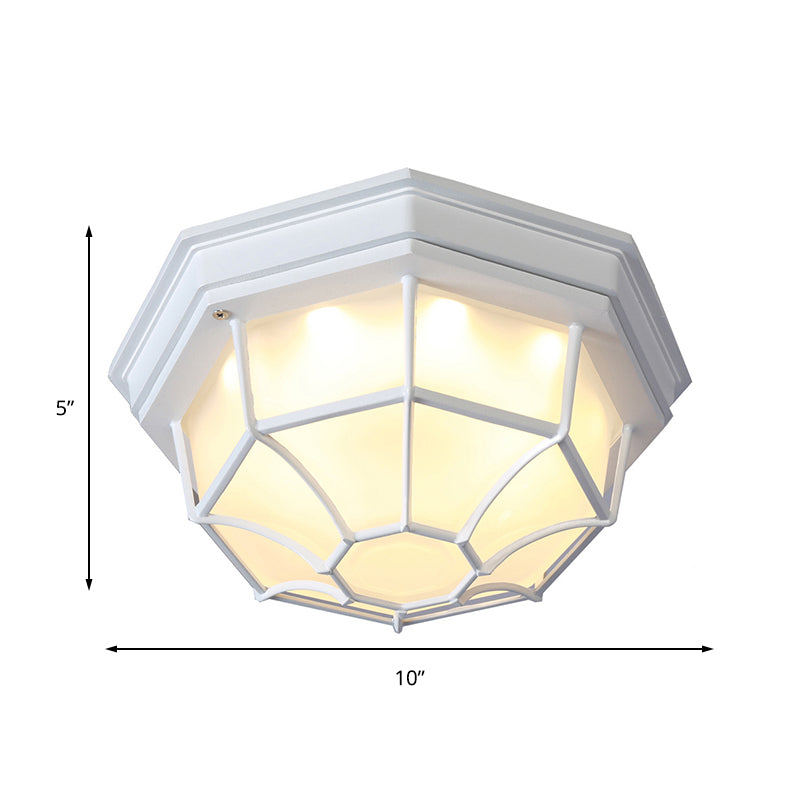 Plafonnier LED Isabelle en verre dépoli géométrique