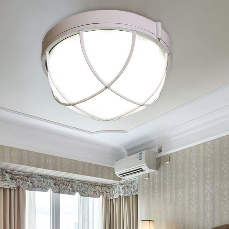 Plafonnier LED Isabelle en verre dépoli géométrique