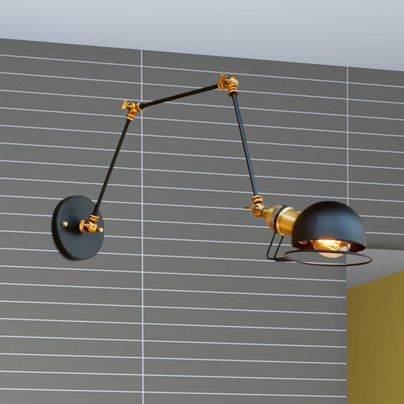 Hudson Vintage Industrial Swing Arm Wall Lamp
