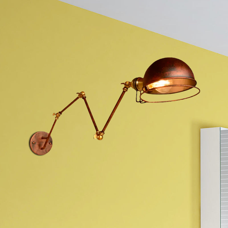 Hudson Vintage Industrial Swing Arm Wall Lamp