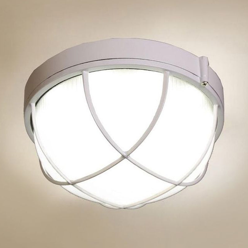 Plafonnier LED Isabelle en verre dépoli géométrique