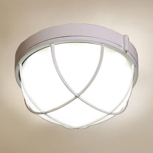 Plafonnier LED Isabelle en verre dépoli géométrique