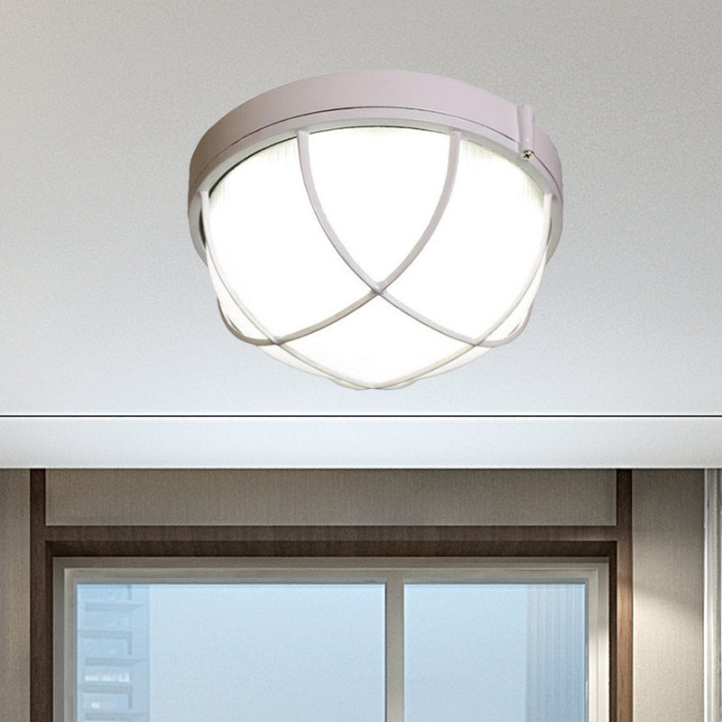 Plafonnier LED Isabelle en verre dépoli géométrique