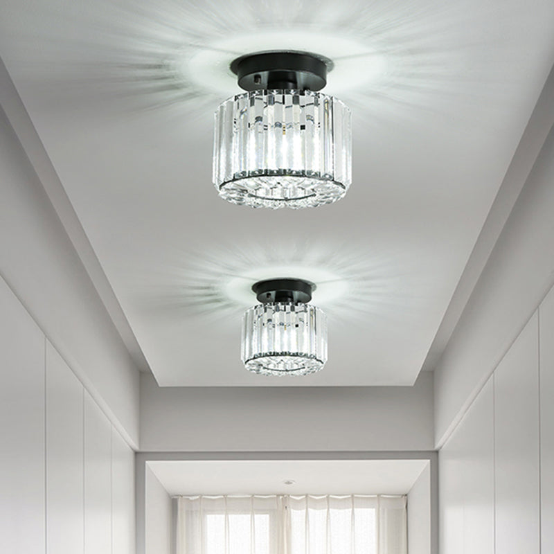 Océane Crystal Faceted Flush Ceiling Light
