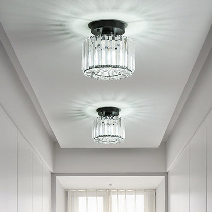 Océane Crystal Faceted Flush Ceiling Light