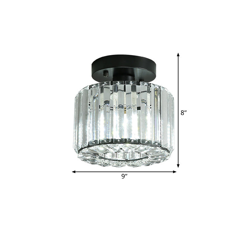 Océane Crystal Faceted Flush Ceiling Light
