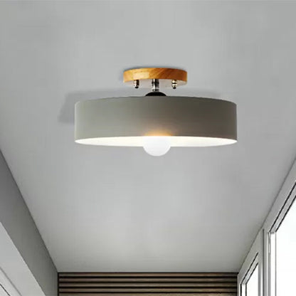 Aurélie Modern Drum Semi Flush Ceiling Light