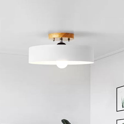 Aurélie Modern Drum Semi Flush Ceiling Light