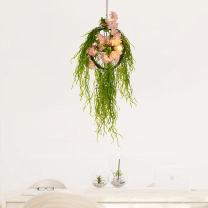Lustre suspendu Amélie avec décor rose