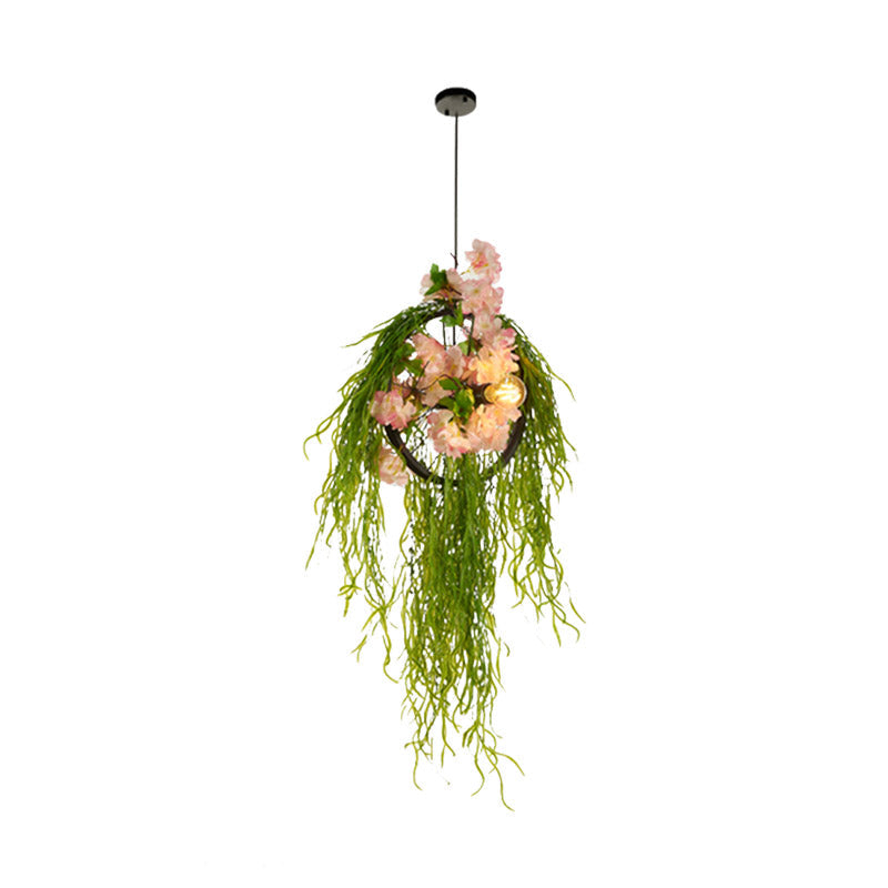 Lustre suspendu Amélie avec décor rose