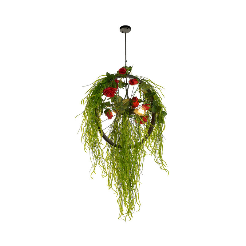 Lustre suspendu Amélie avec décor rose