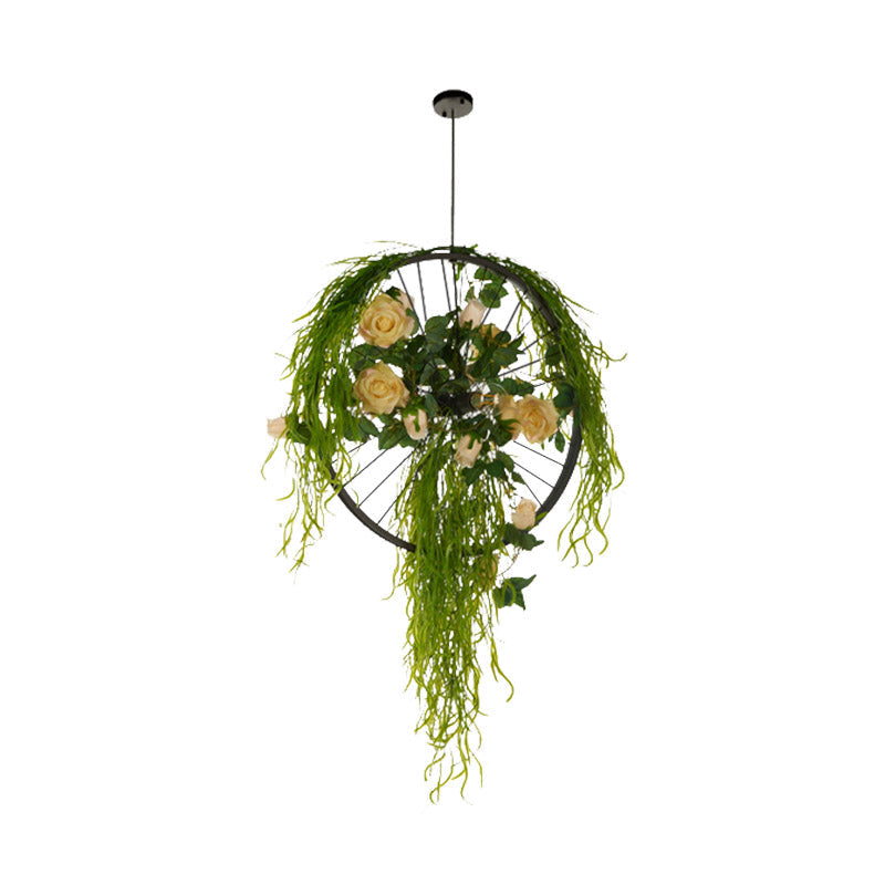 Lustre suspendu Amélie avec décor rose