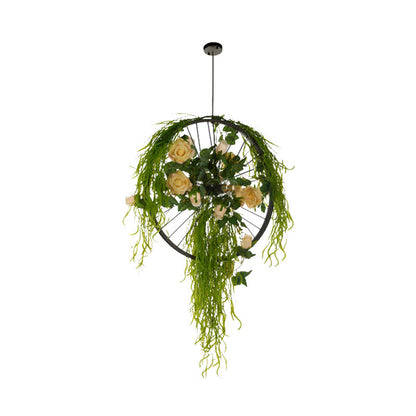 Lustre suspendu Amélie avec décor rose