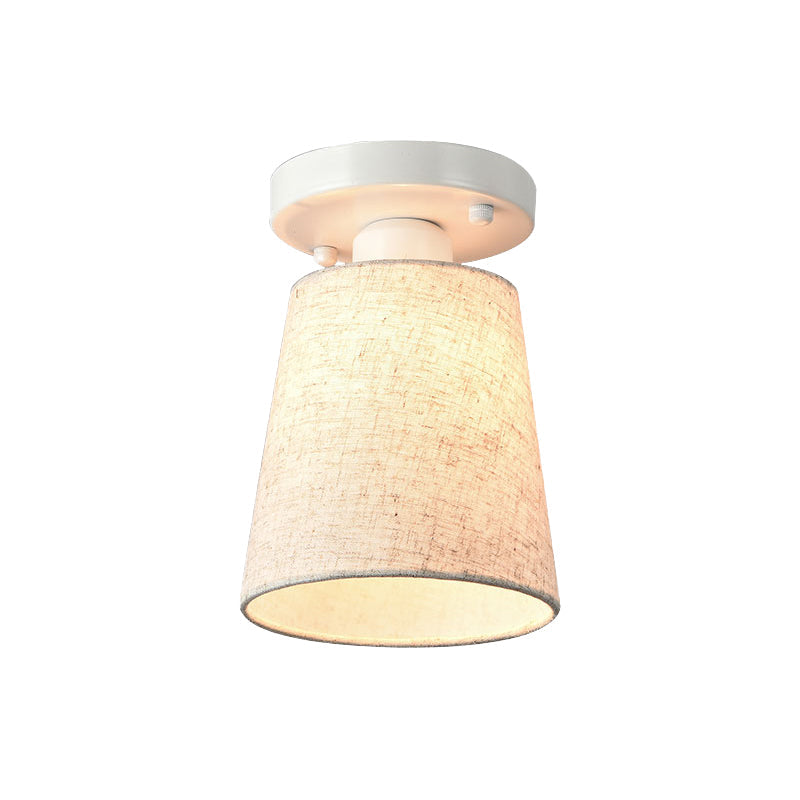 Lucie Fabric Horn Semi Flush Ceiling Light