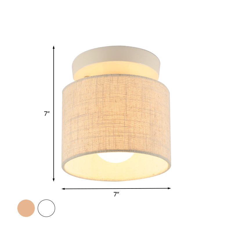 Plafonnier semi-encastré Manon en tissu