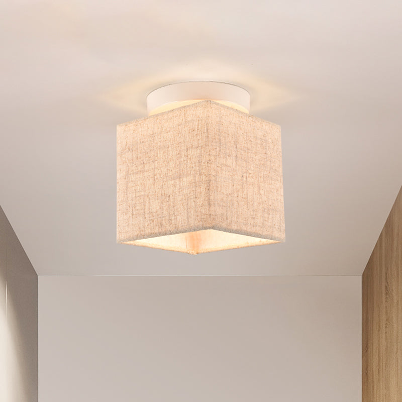 Émilie Fabric Cube Semi Flush Ceiling Light