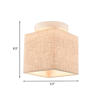 Émilie Fabric Cube Semi Flush Ceiling Light