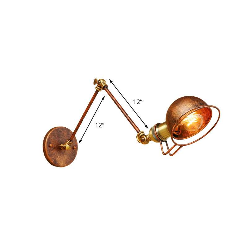 Hudson Vintage Industrial Swing Arm Wall Lamp