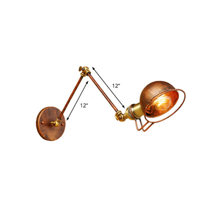 Hudson Vintage Industrial Swing Arm Wall Lamp
