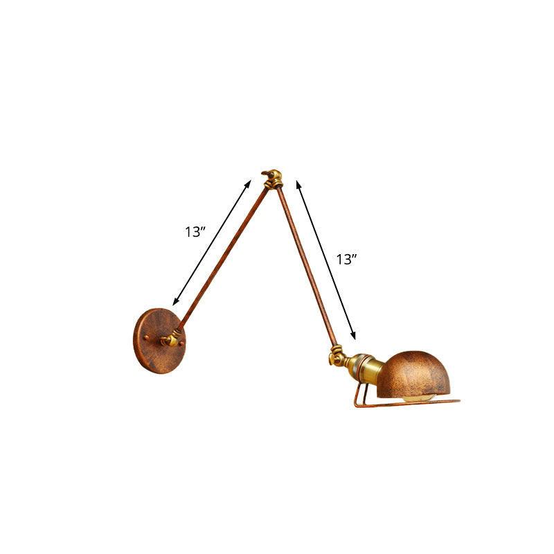 Hudson Vintage Industrial Swing Arm Wall Lamp