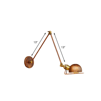 Hudson Vintage Industrial Swing Arm Wall Lamp