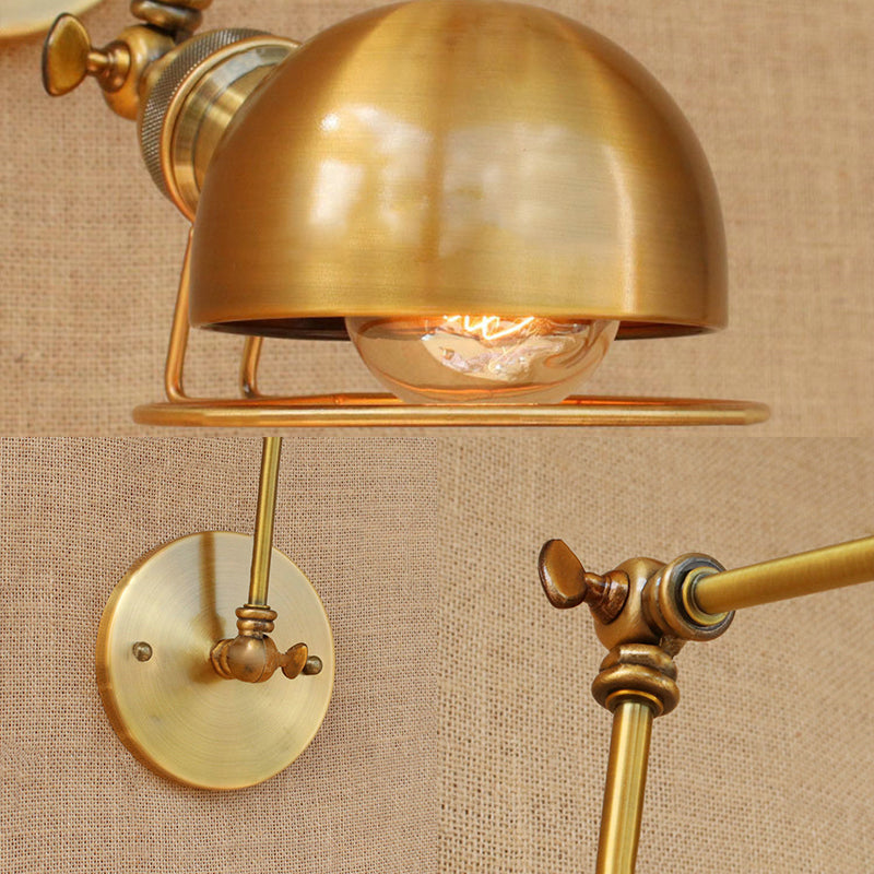 Hudson Vintage Industrial Swing Arm Wall Lamp