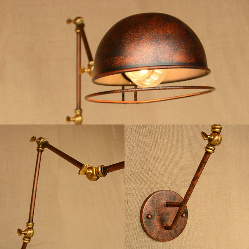 Hudson Vintage Industrial Swing Arm Wall Lamp