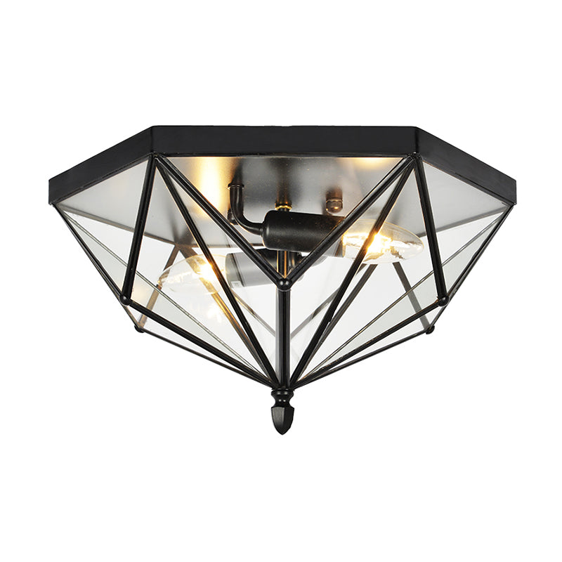 Plafonnier Sophie Vintage Polyhedron en verre