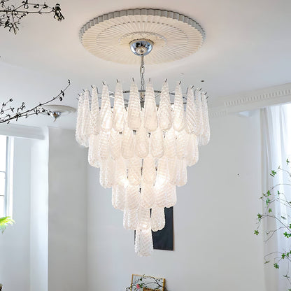 Lustre Thérèse voilé givré chutes de neige