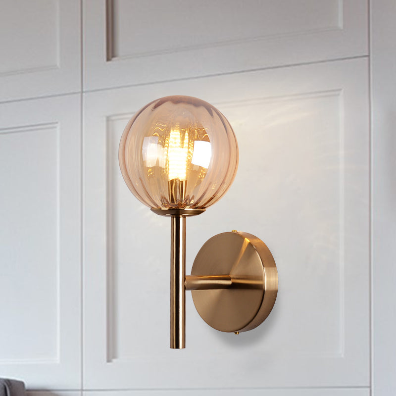 Applique murale ronde en verre teinté Élodie