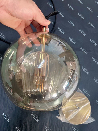 Pendentif en verre à bulles interconnectées Isabella