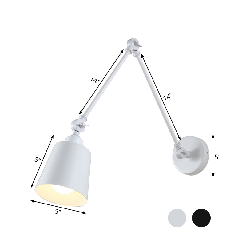 Léonie 2-Joint Swing Arm Wall Reading Light – Nordic Adjustable Sconce