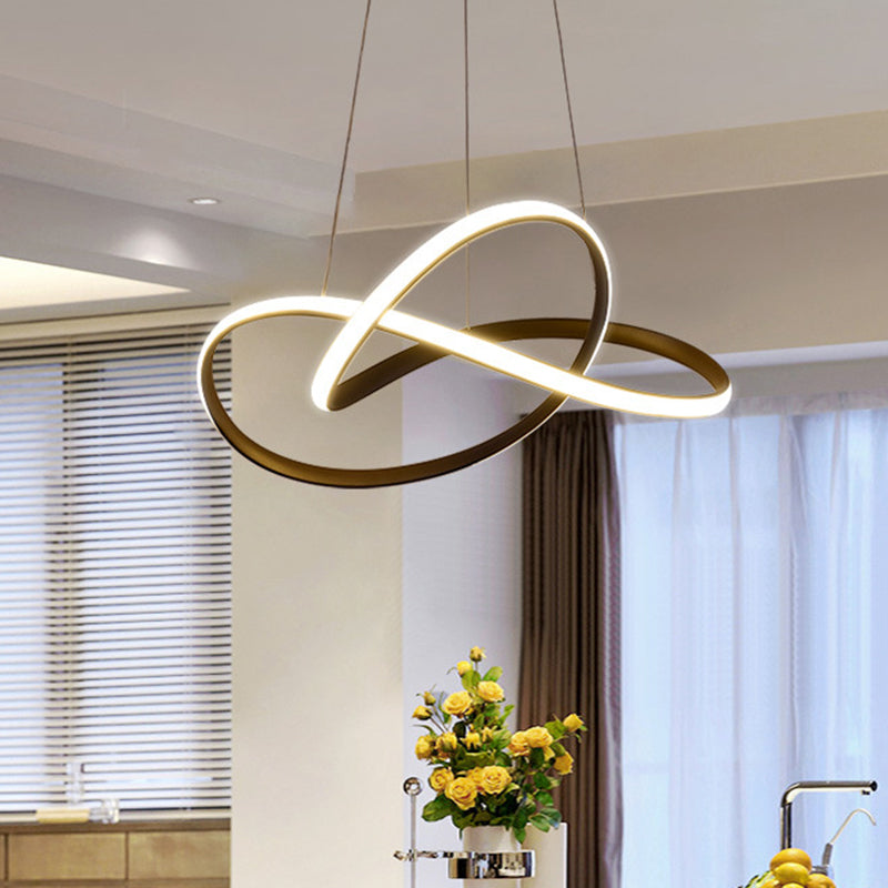 Marceline Twine LED Chandelier in Black & White