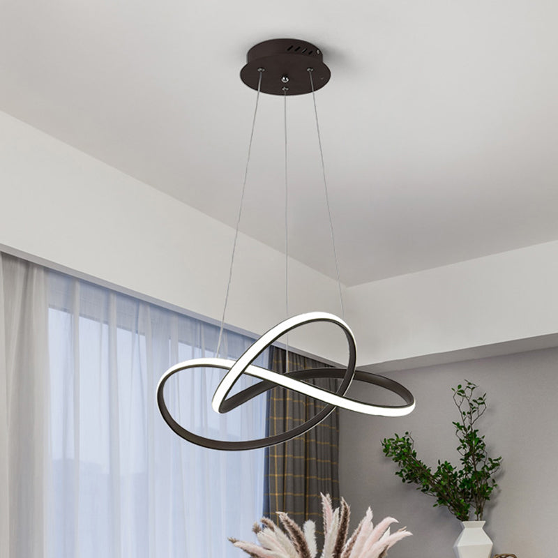 Marceline Twine LED Chandelier in Black & White