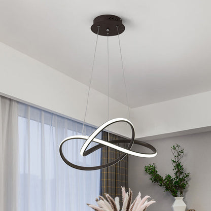 Marceline Twine LED Chandelier in Black & White