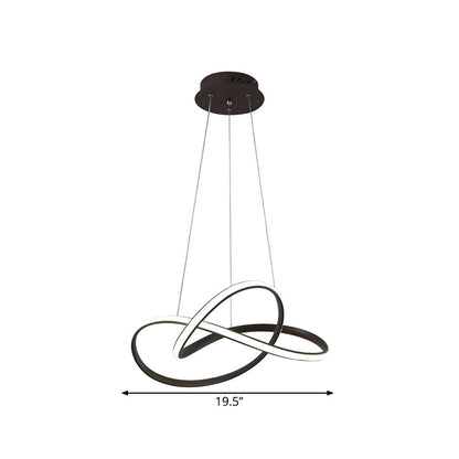 Marceline Twine LED Chandelier in Black & White