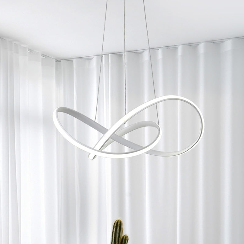 Marceline Twine LED Chandelier in Black & White